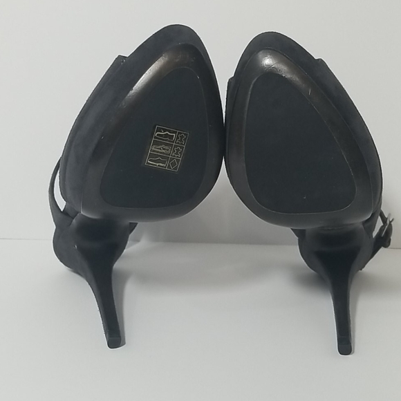 Miu Miu Grey Suede Platform Strappy Heels - Picture 6 of 8